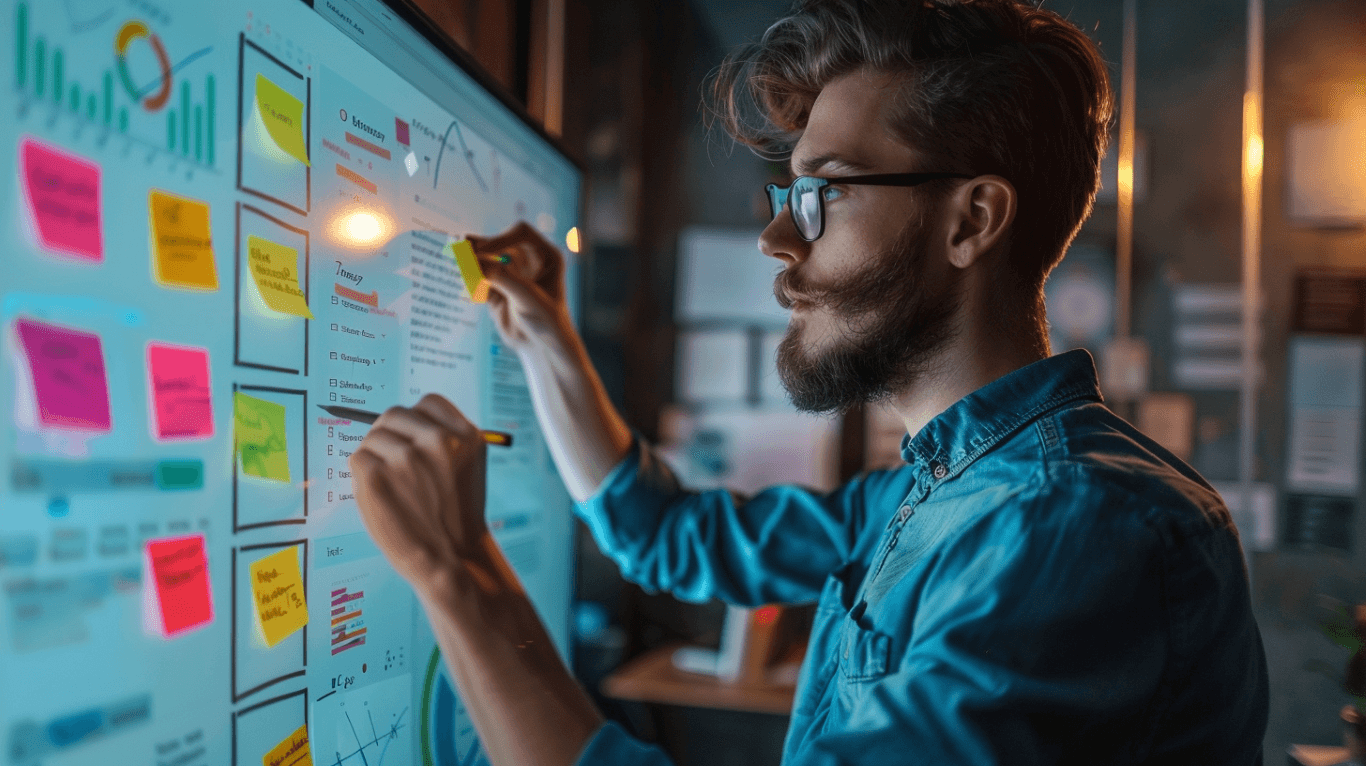 חדר ישיבות עם מערכת CRM מתקדמת